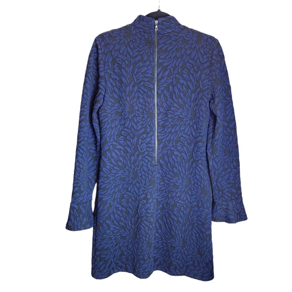 Anthropologie Hutch Michaela dress long sleeve mock neck black navy blue M - Picture 4 of 11